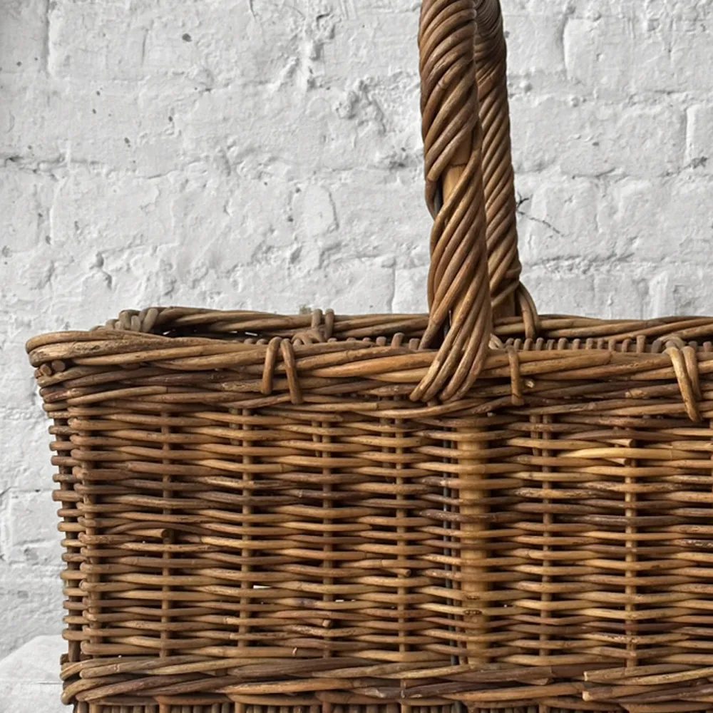 19th Century French Wicker Bottle Basket