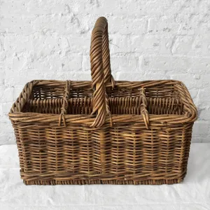 19th Century French Wicker Bottle Basket