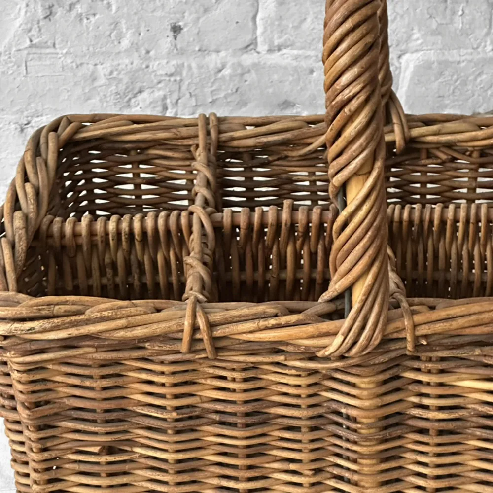 19th Century French Wicker Bottle Basket