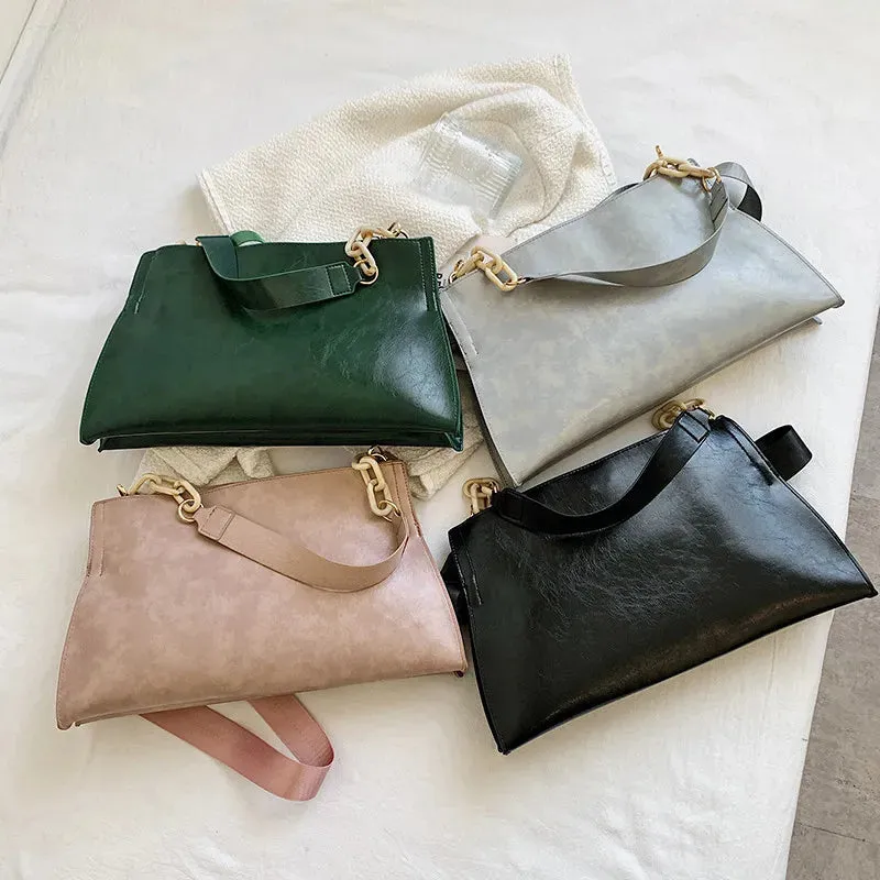 2022 New Design Handbags Women Shoulder Bag Soft Synthetic Leather Crossbody Large Capacity Fashion Female Underarm Bags