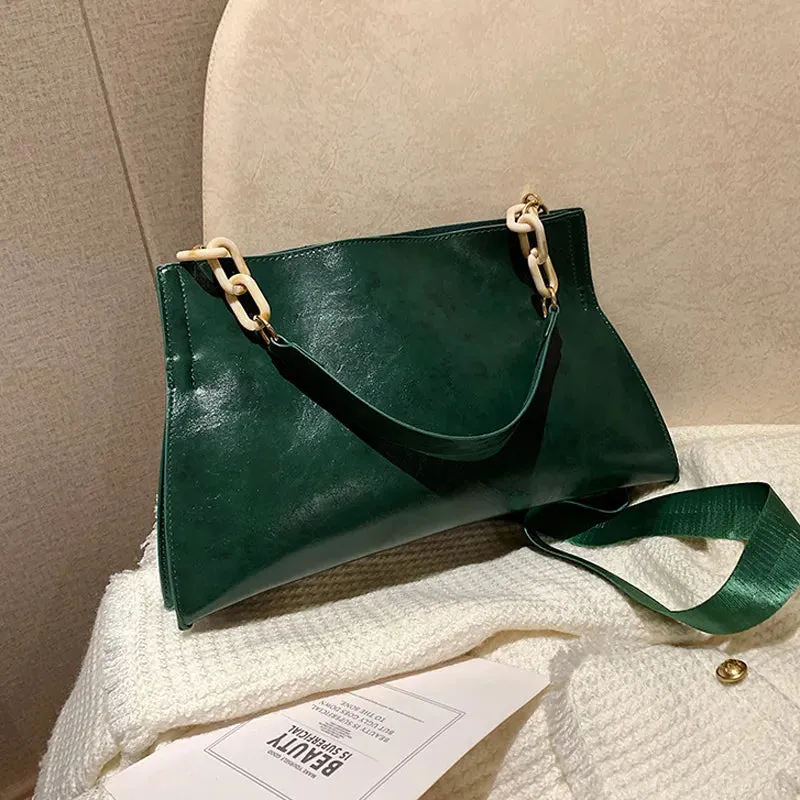 2022 New Design Handbags Women Shoulder Bag Soft Synthetic Leather Crossbody Large Capacity Fashion Female Underarm Bags