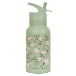 A Little Lovely Company Stainless Steel Drink Bottle: Blossoms Sage