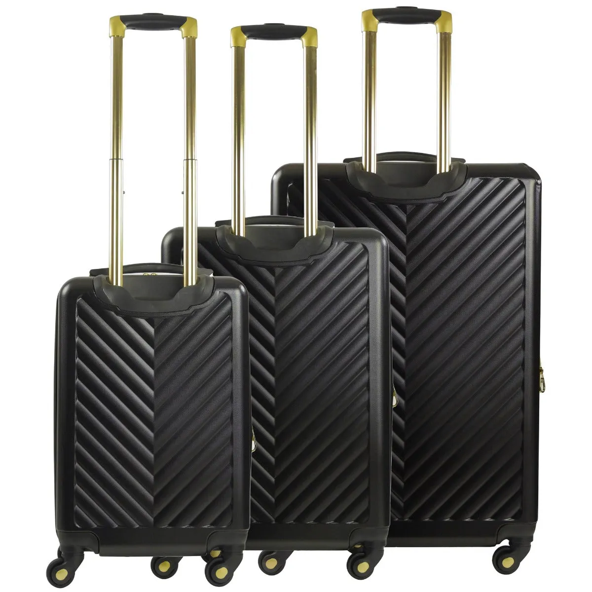 Addie Hardside Spinner 3-Piece Luggage Set, Black