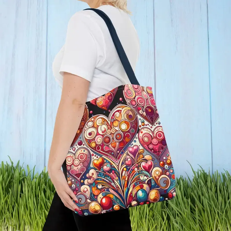 Artful hearts, AOP Tote Bag