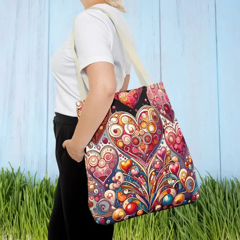 Artful hearts, AOP Tote Bag