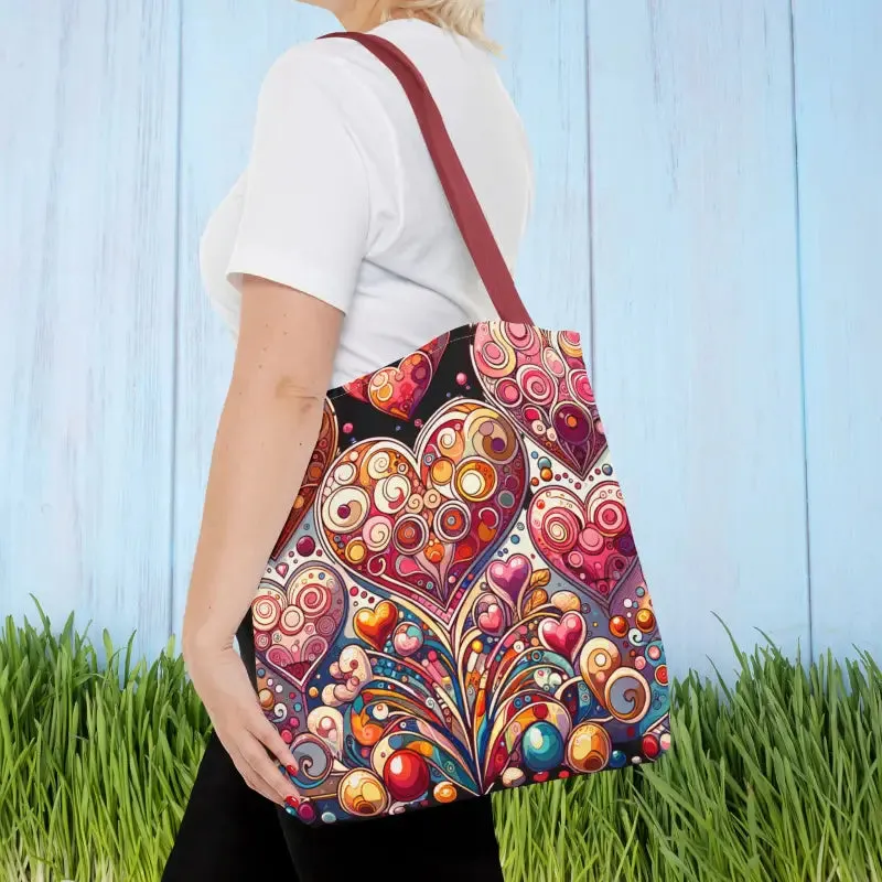 Artful hearts, AOP Tote Bag