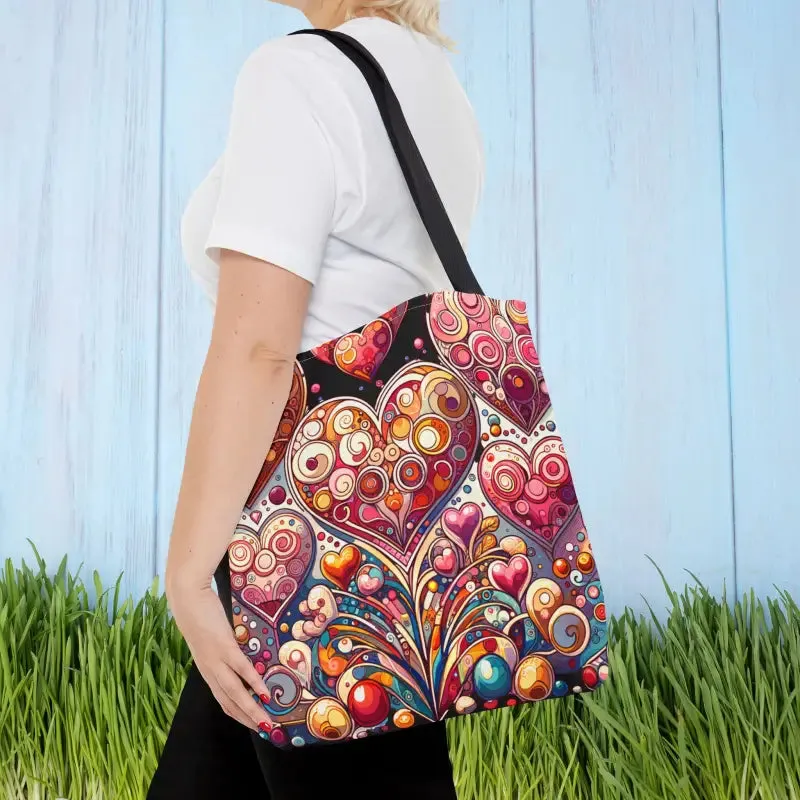 Artful hearts, AOP Tote Bag