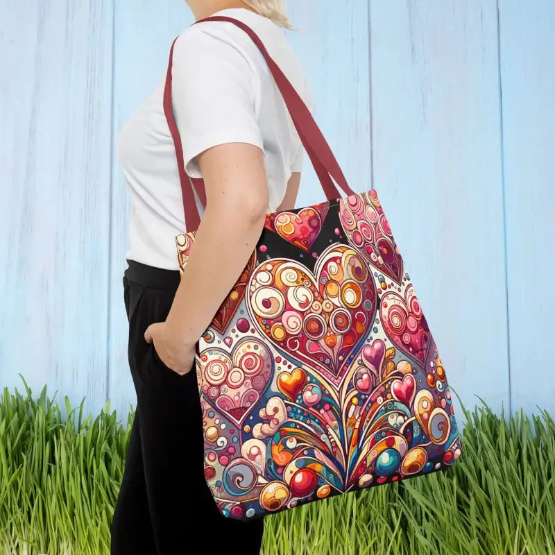 Artful hearts, AOP Tote Bag