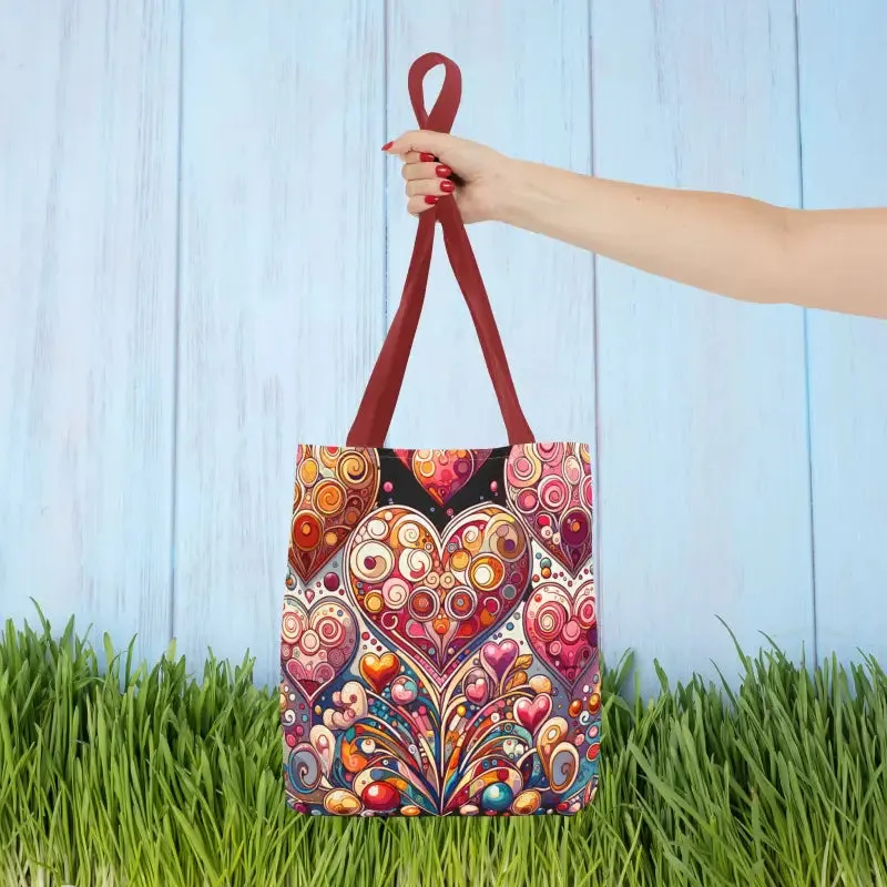 Artful hearts, AOP Tote Bag