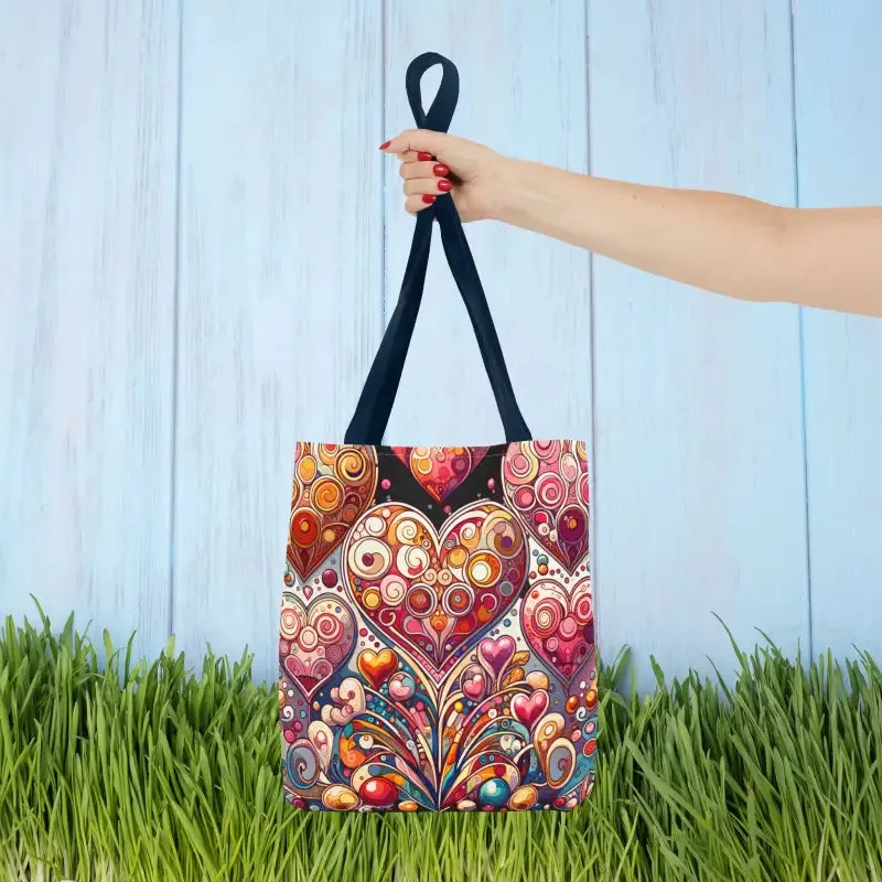 Artful hearts, AOP Tote Bag