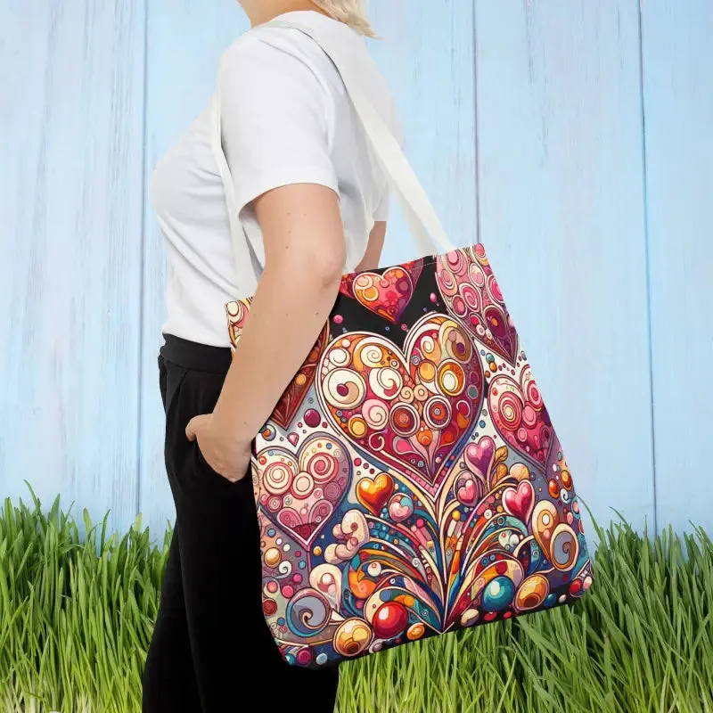 Artful hearts, AOP Tote Bag