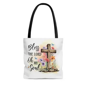 Bless The Lord Religious Tote Bag, Christian Gifts