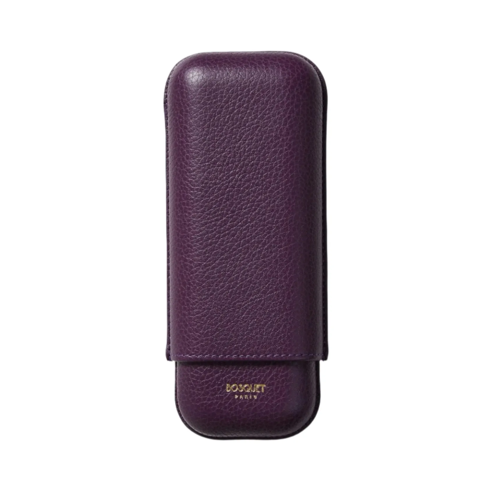 Bosquet Smooth Purple Leather Cigar Case