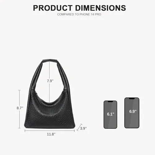 BOSTANTEN Shoulder Bag for Women Trendy Summer Hobo Handbag Purse Top-handlde Tote Bag, Apricot