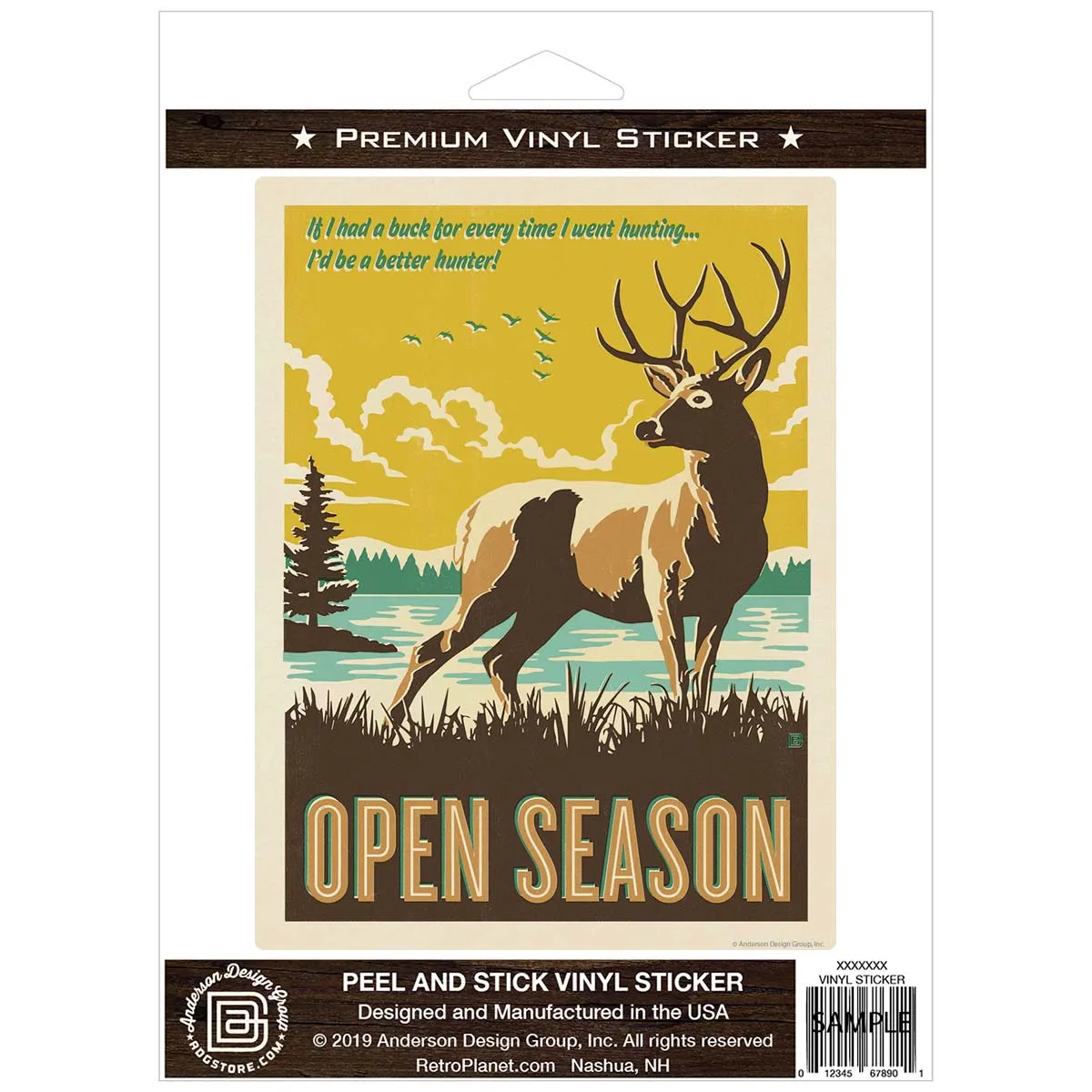 Buck Open Season Vinyl Sticker