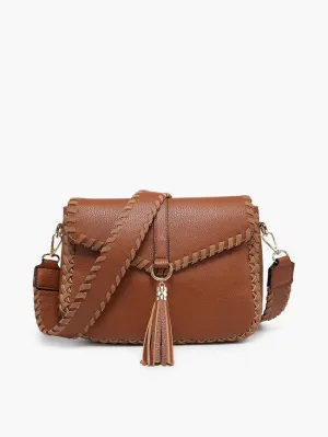 Cam Whipstitch Crossbody Bag in Brown