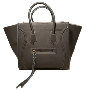 Celine Medium Grey Leather Phantom Luggage Tote