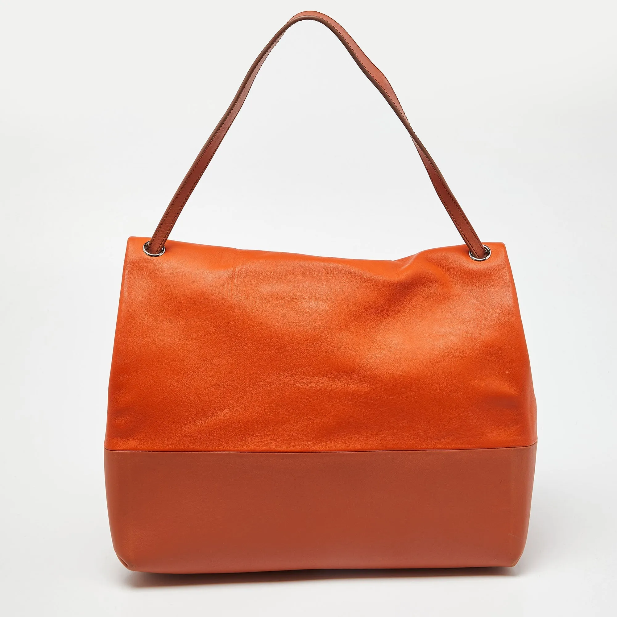 CELINE Tri Color Leather All Soft Shoulder Bag