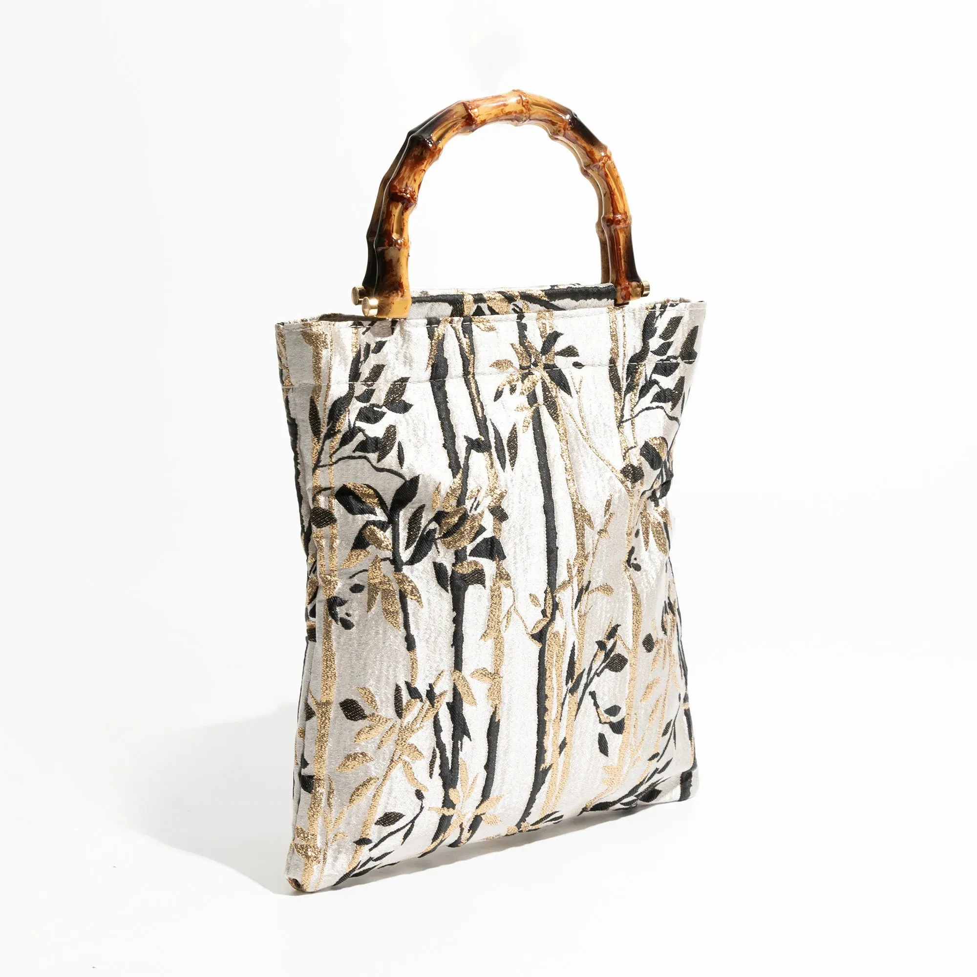 Chic Bamboo Jacquard  Handbag