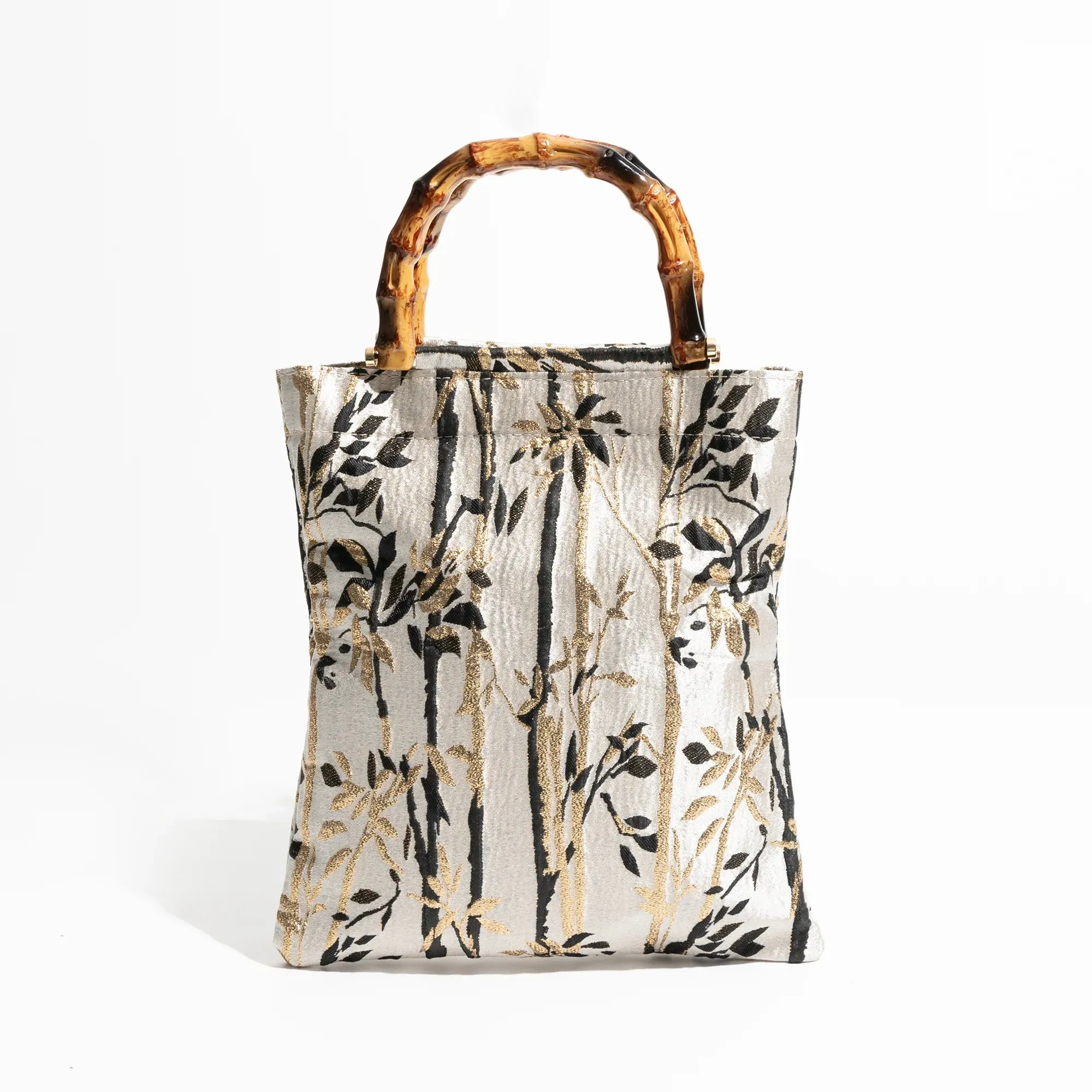 Chic Bamboo Jacquard  Handbag