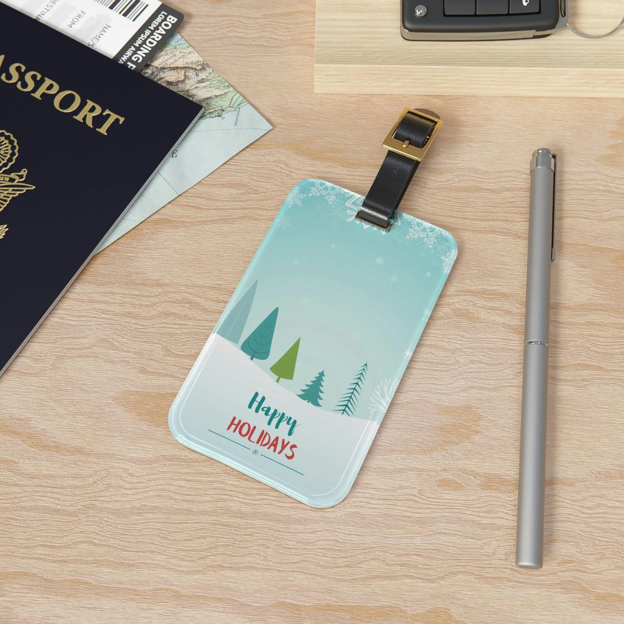 Chic Personalized Travel Luggage Tag Set: Custom Options for Stylish Journeys