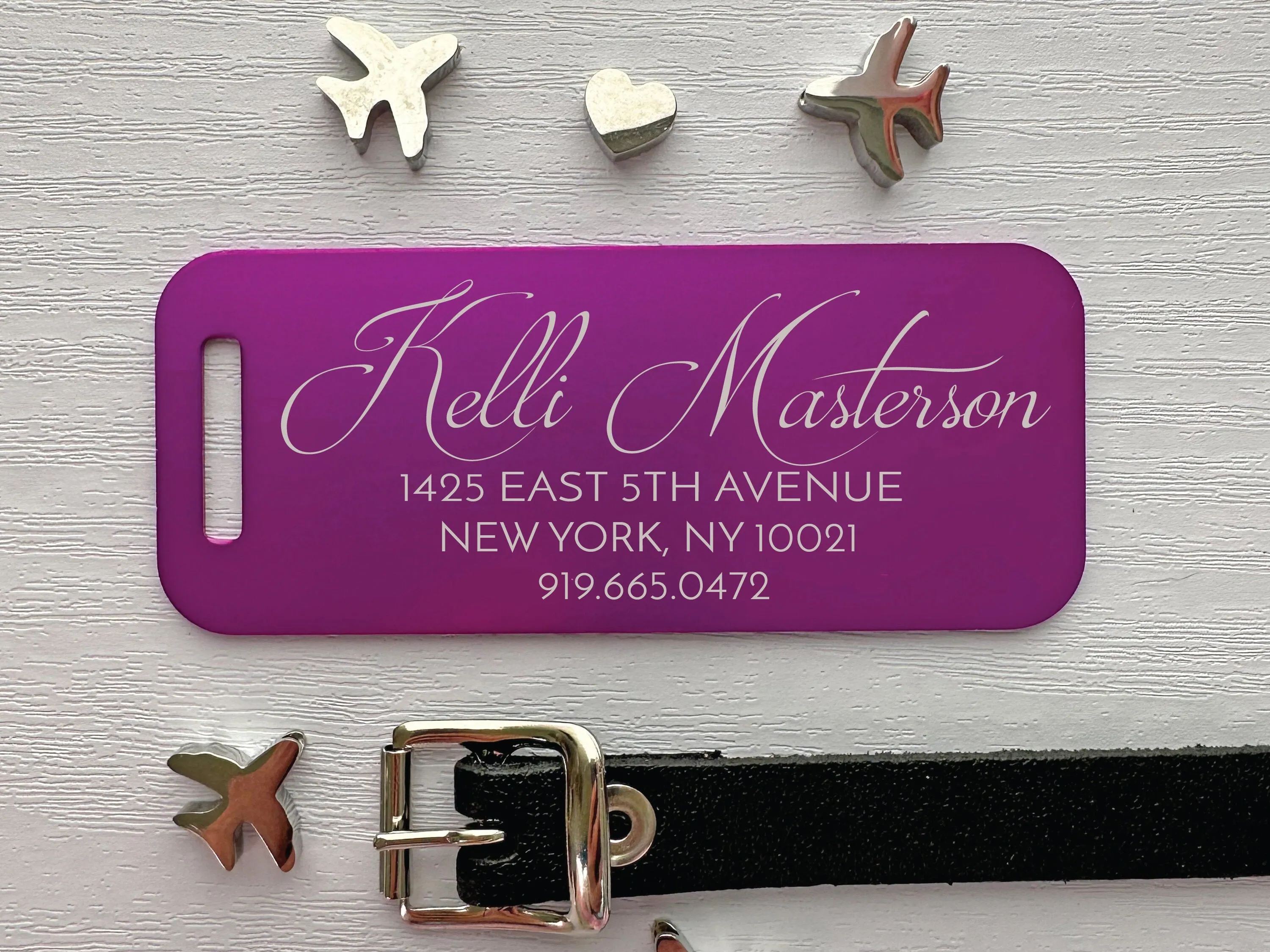 Chic Script Luggage Tag | Custom Sports & Travel ID