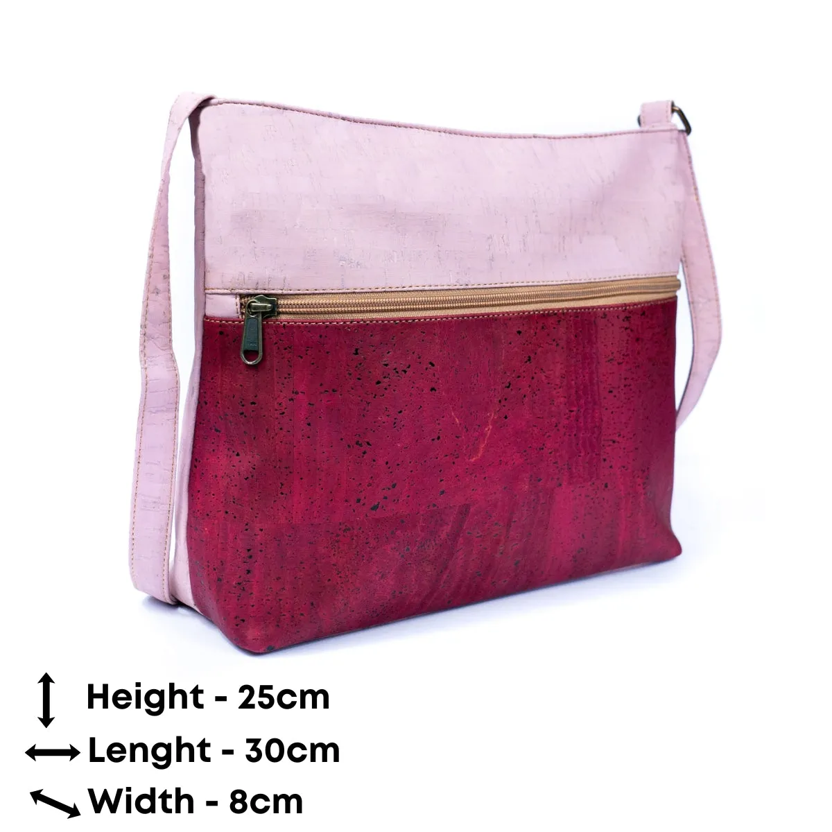 Chic Two-Tone Cork Crossbody Bag for Women BAGP-014