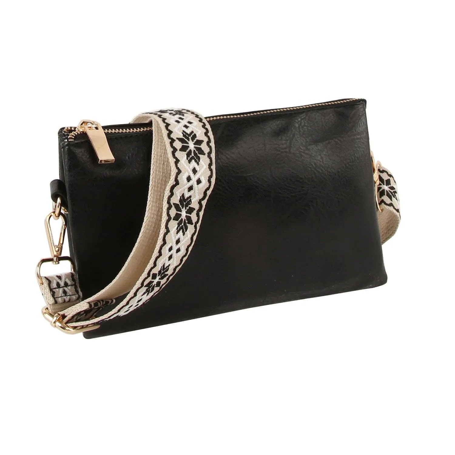 Classic daily leather crossbody with guitar strap