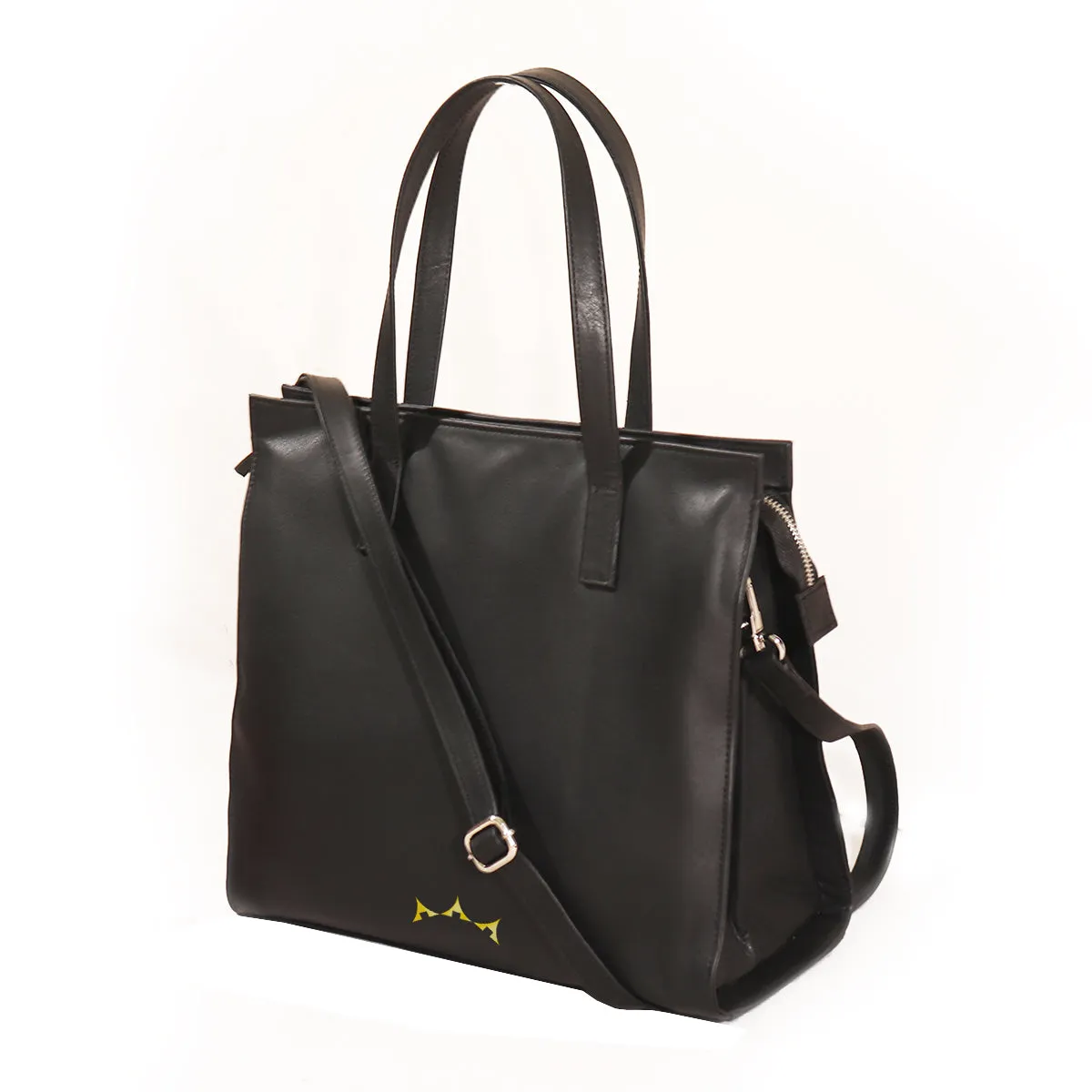 Classic Soft Leather Handbag for Women - Black