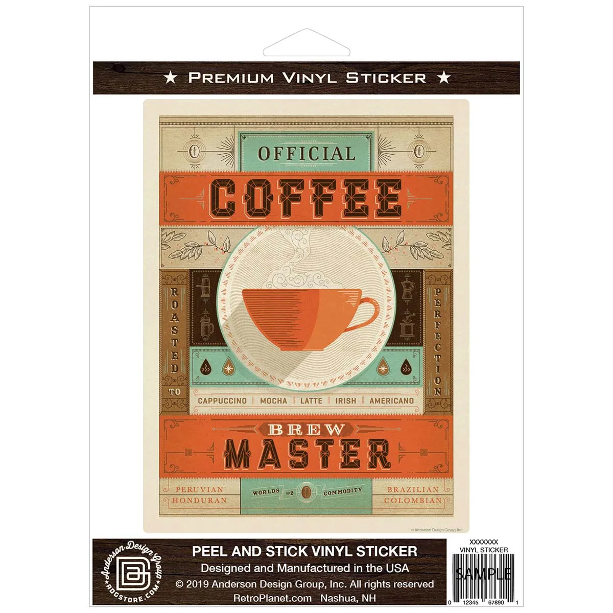 Coffee Brew Master Vinyl Sticker