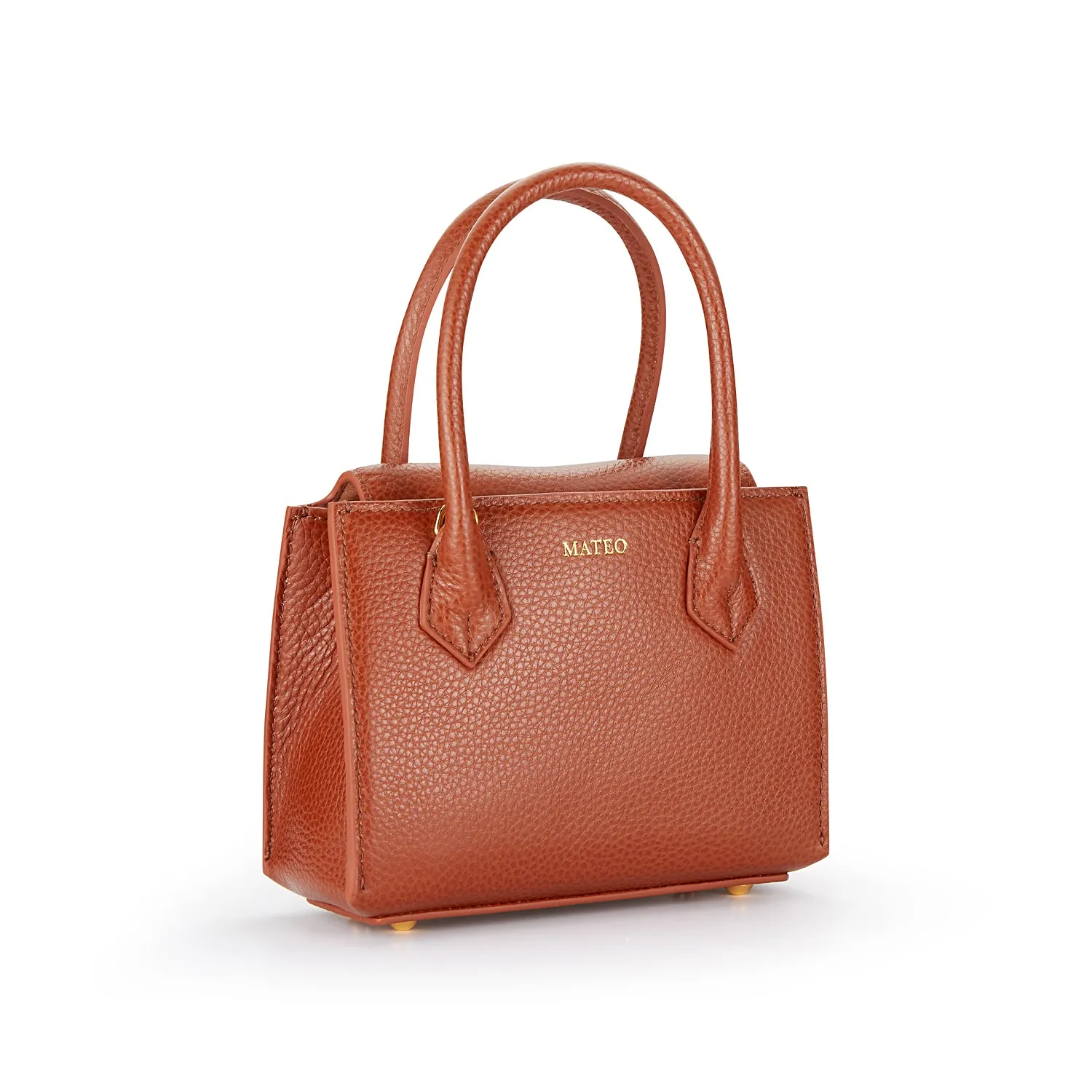 Cognac Pebbled Leather Diana Bag