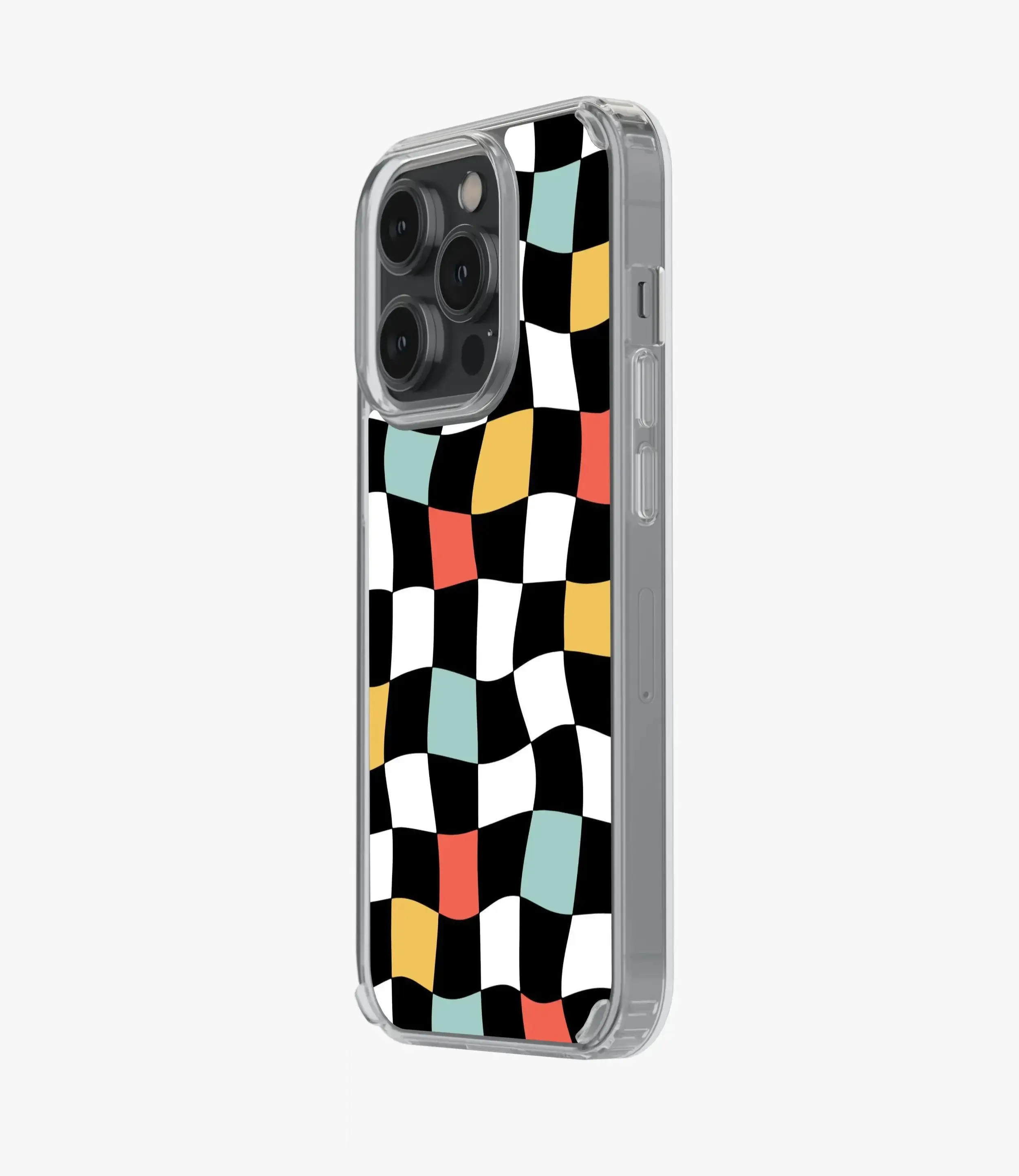 Colorful Wavy Checkered Silicone Case