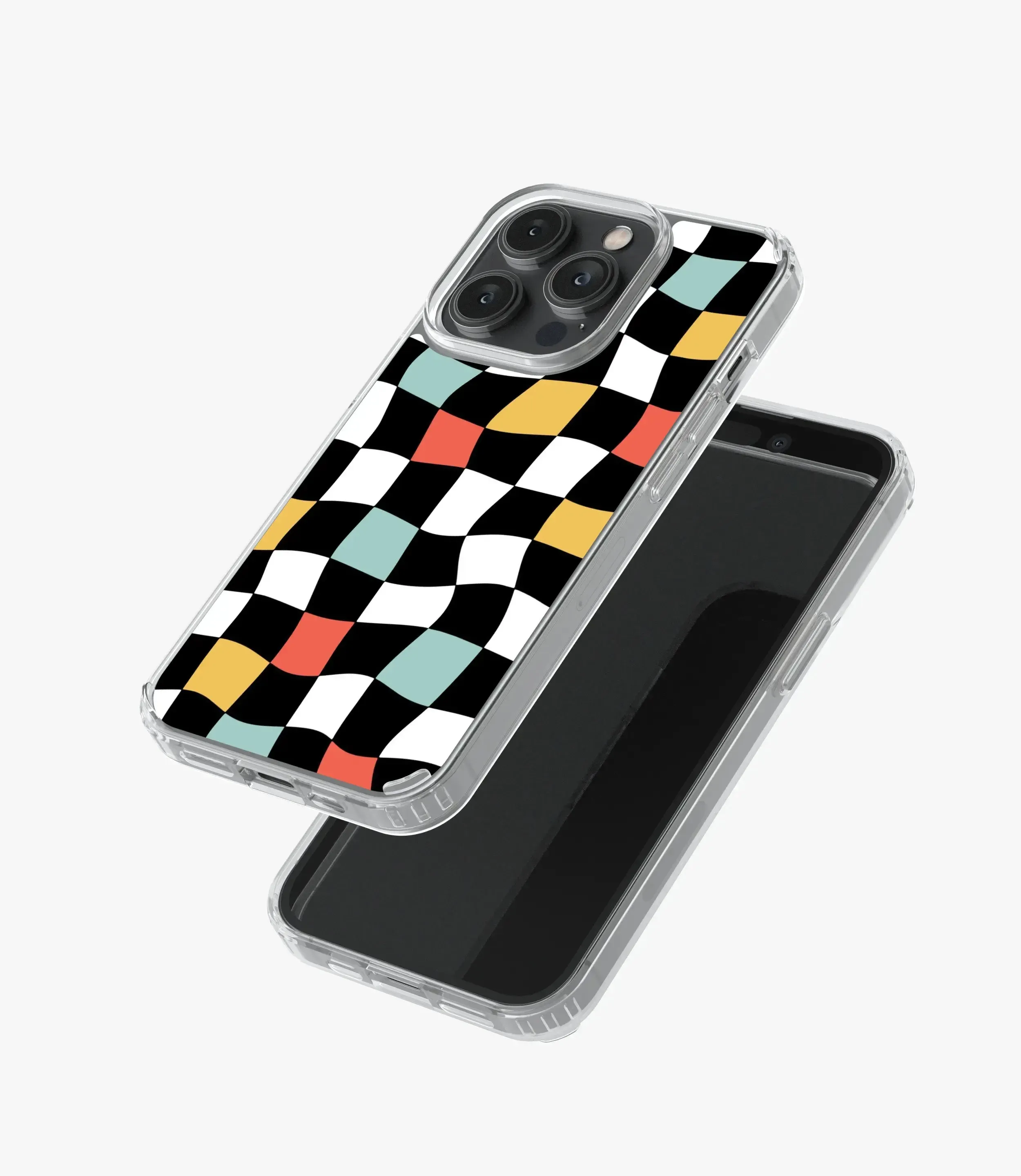 Colorful Wavy Checkered Silicone Case