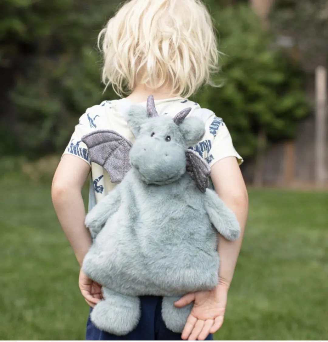 'Dax' Sage Dragon Plush Backpack