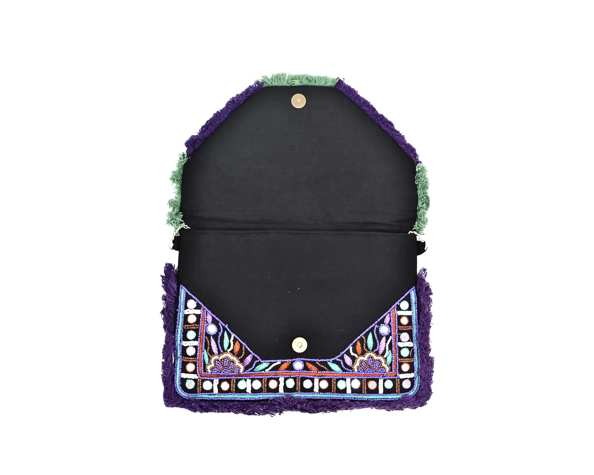 Delilah Boho Embroidered Fringe Bag