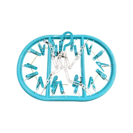 Disa Oval Plastic Hanging Clothes Dryer 20-Peg Assorted