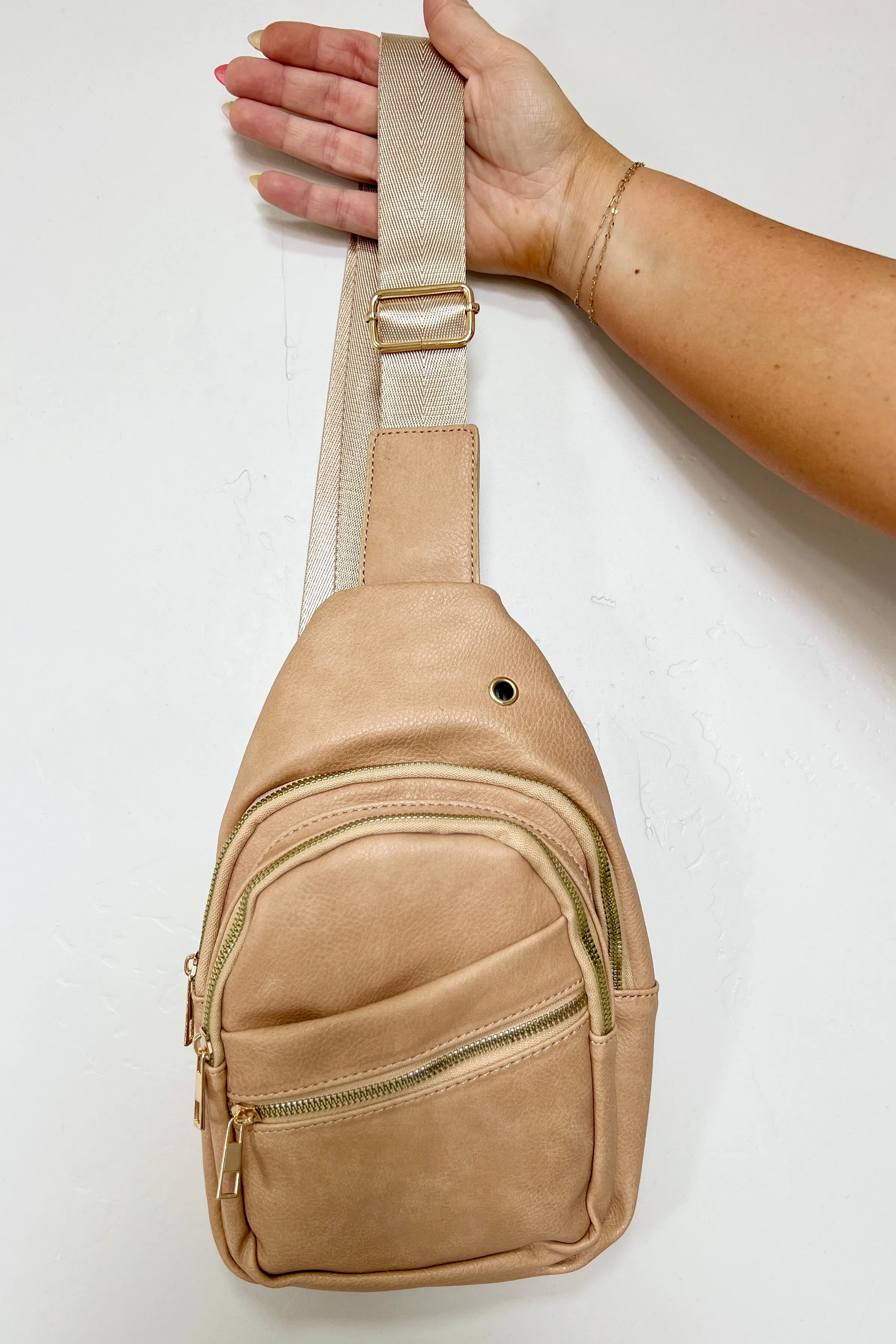 Effortlessly Chic Sling Bag in Khaki