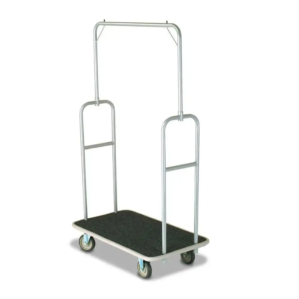 Forbes Industries 2431 37" Economy Luggage Cart Standard Silver Powder-epoxy Finish