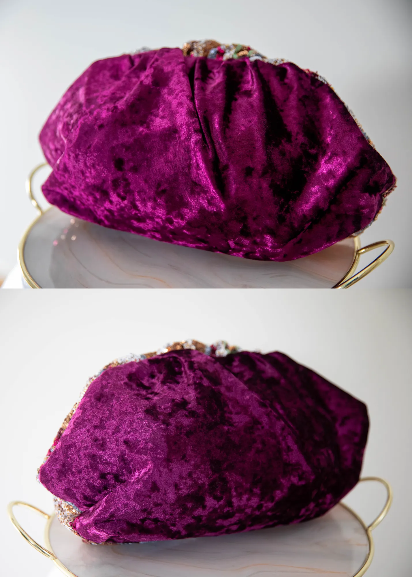 Fuchsia Pink Sequin Clutch bag