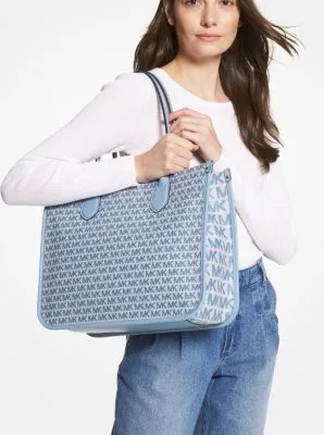 Heidi Large Logo Jacquard Tote Bag