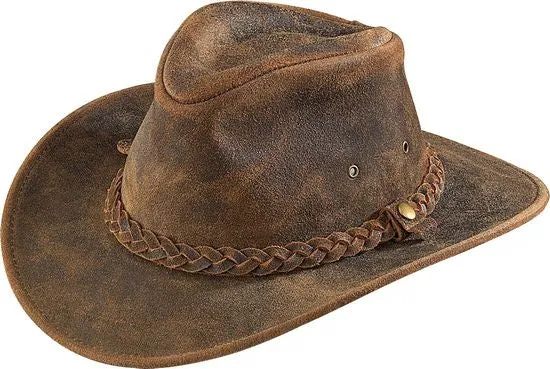 Henschel Crushable Leather Outback Hat