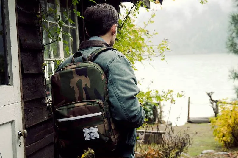 Herschel Supply Pop Quiz Backpack - Woodland Camo Zipper