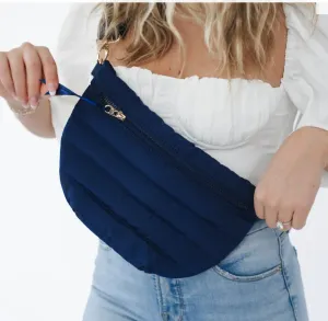 Jolie Puffer Belt Bag (Navy)