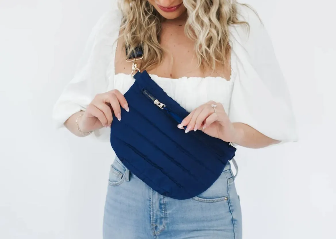 Jolie Puffer Belt Bag (Navy)