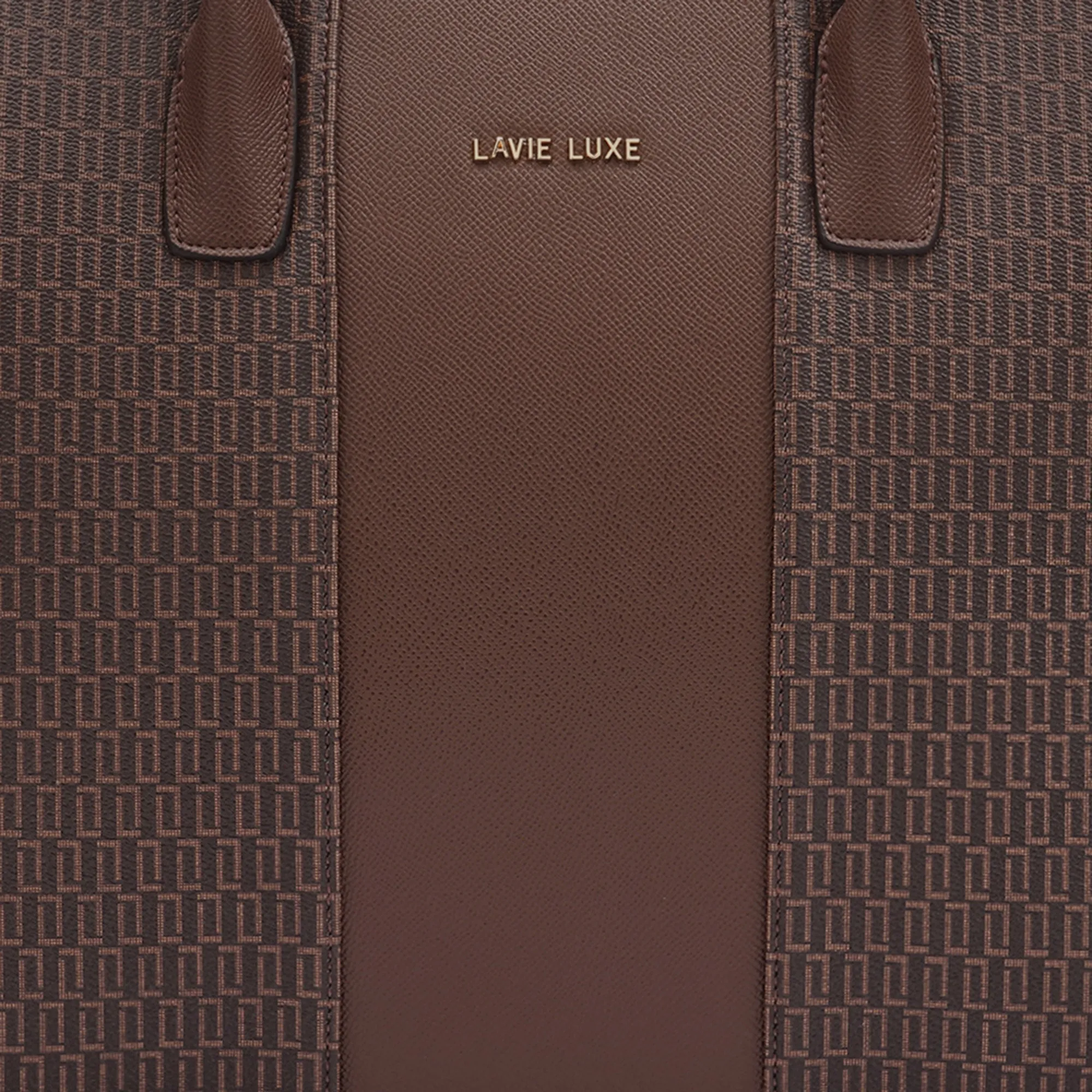 Lavie Luxe Mono Raily Pro Choco Large Women's Handbag