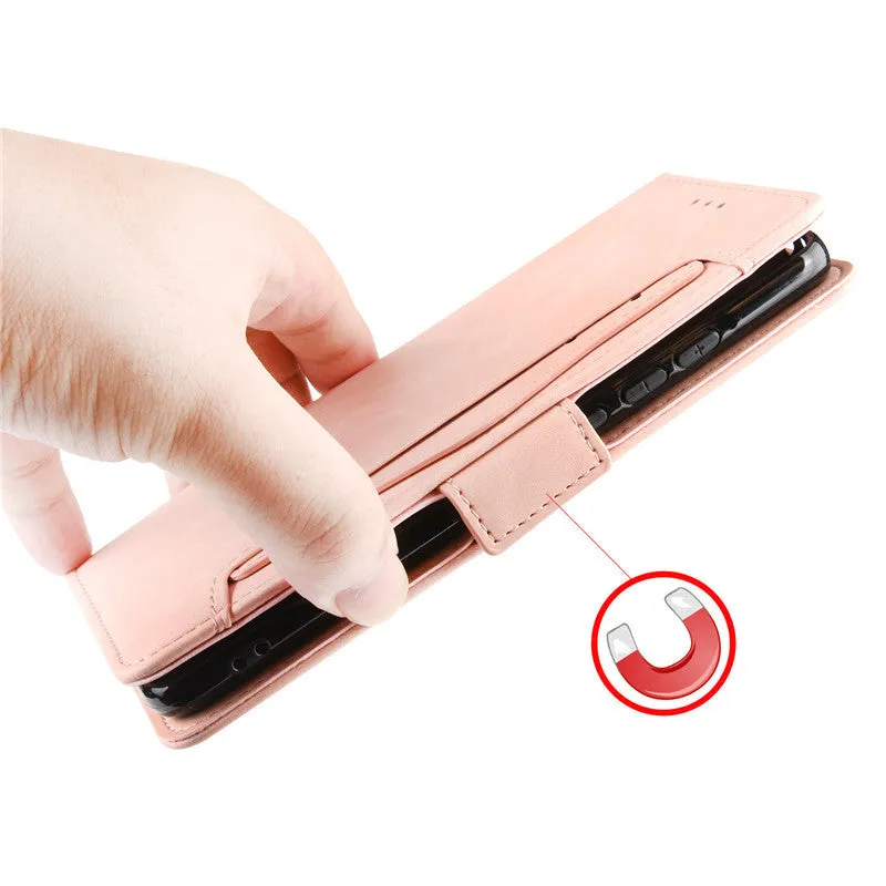 Leather phone case is suitable for Huawei P30 Pro card slot flip protective case Black