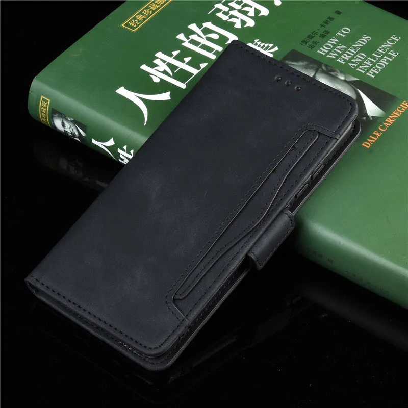 Leather phone case is suitable for Huawei P30 Pro card slot flip protective case Black