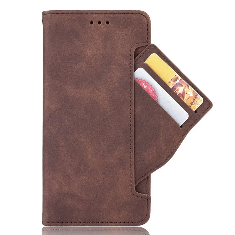 Leather phone case is suitable for Huawei P30 Pro card slot flip protective case Black