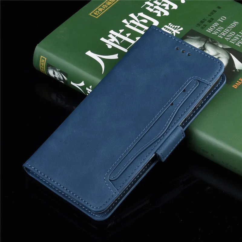 Leather phone case is suitable for Huawei P30 Pro card slot flip protective case Black