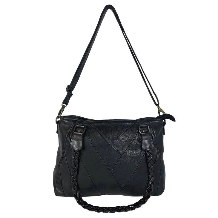 Lisa Ladies Washed Leather Shoulder Handbag